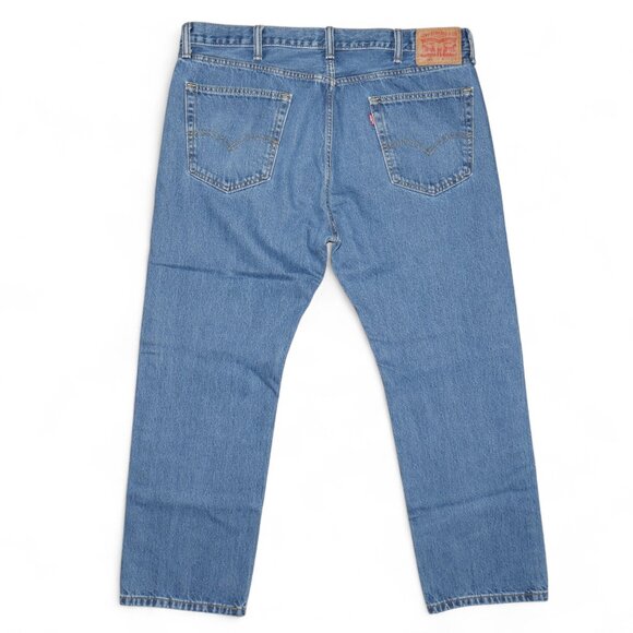 Levis 505 Men's Size 40x30 Jeans Regular Fit Straight Leg Blue Stonewashed Denim - Picture 3 of 8